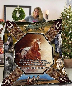 The Warrior Whispered Back I Am The Storm Horse Quilt Blanket Bedding Set
