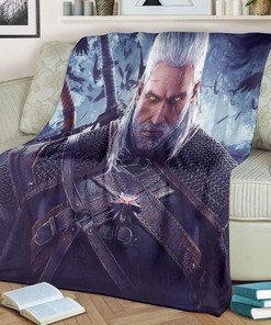 The Witcher Geralt Fleece Blanket Gift For Fan, Quilt Blanket Bedding Set Gift78