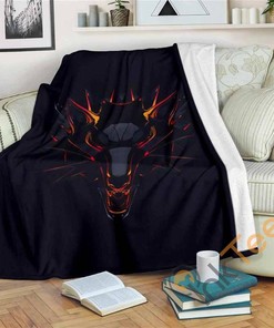 The Witcher Wolf Emblem Sherpa Fleece Blanket Gifts for Family, for Couple