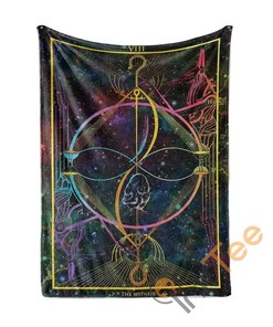 The Witness Arcana Tarot Art Sherpa Fleece Blanket Gifts for Family, for Couple