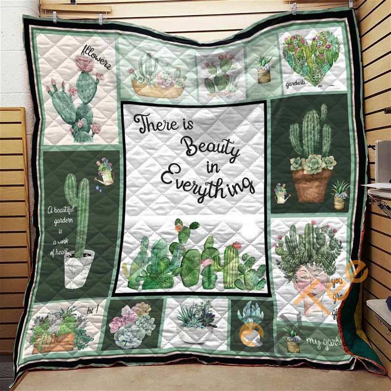 There Is Beauty In Everything Succulent Quilt Blanket Bedding Set