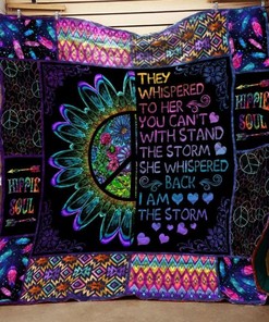 They Whispered To Her You Can Withstand The Storm Hippie Quilt Blanket Bedding Set