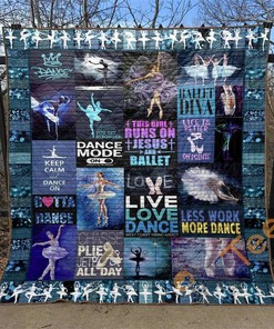 This Girl Runs On Jesus And Ballet Quilt Blanket Bedding Set