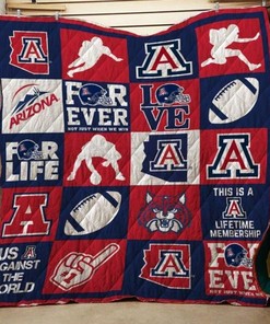 This Is A Lifetime Membership Ncaa Arizona Wildcats Combined Quilt Blanket Bedding Set