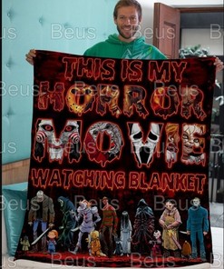 This Is My Horror Movie Watching Blanket Horror Movie Halloween Characters74