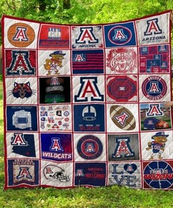 This Is Ncaa Arizona Wildcats Combined Green Quilt Blanket Bedding Set