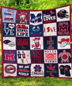 This Nurse Loves Rebels Ncaa Ole Miss Rebels Love Quilt Blanket Bedding Set