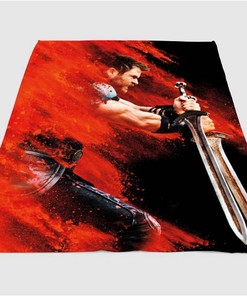 Thor Ragnarok And Sword Sherpa Fleece Blanket Gifts for Family, for Couple