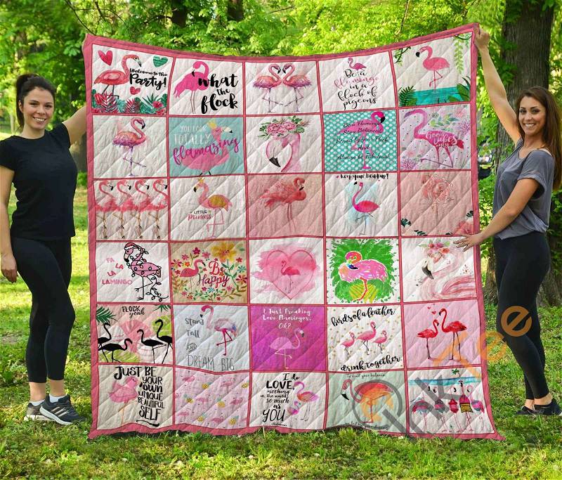 Thq071809 Flamingo Quilt Blanket Bedding Set