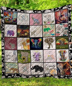 Thq071906 Elephant Quilt Blanket Bedding Set