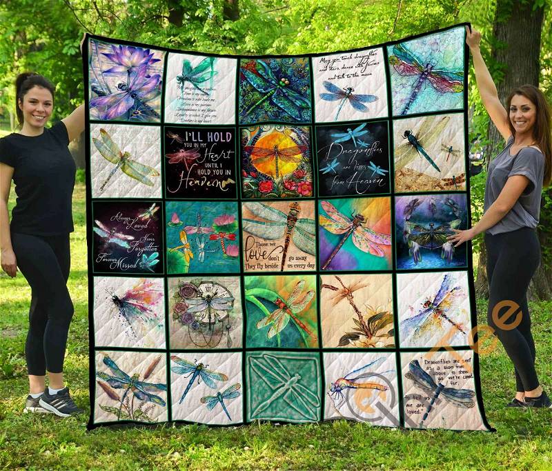 Thq080650 Dragonfly Quilt Blanket Bedding Set
