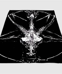 Thrasher Devil Sherpa Fleece Blanket Gifts for Family, for Couple