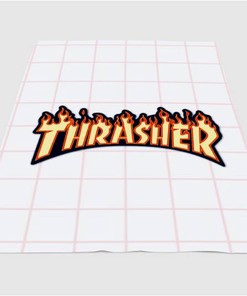 Thrasher Grid Sherpa Fleece Blanket Gifts for Family, for Couple