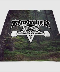 Thrasher Sherpa Fleece Blanket Gifts for Family, for Couple