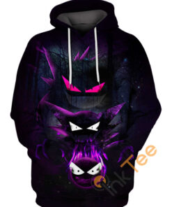 Three Gengar Hoodie 3D