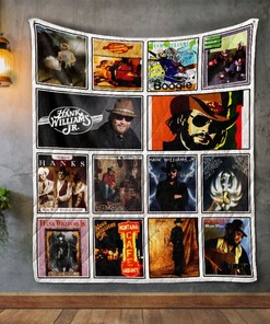 Three Hank Williams Jr Album Quilt Blanket Bedding Set