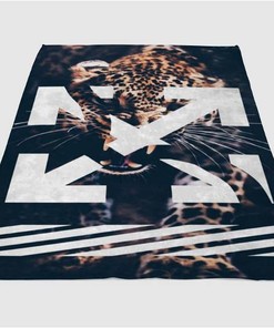Tiger Background Sherpa Fleece Blanket Gifts for Family, for Couple