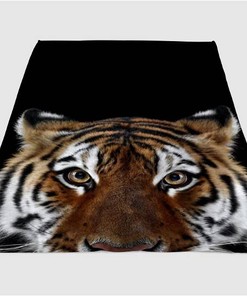 Tiger Head Sherpa Fleece Blanket Gifts for Family, for Couple