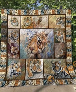 Tiger Quilt Blanket Bedding Set