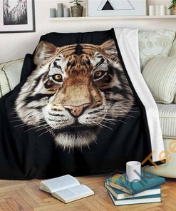 Tiger Sherpa Fleece Blanket Gifts for Family, for Couple Gifts for Tiger Lovers