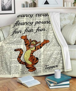 Tigger Winnie The Pooh Sherpa Fleece Blanket Gifts for Family, for Couple