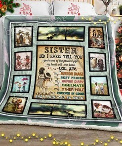 To My Beautiful Sister Fleece Blanket Quilt Blanket Bedding Set Gift For Sister79