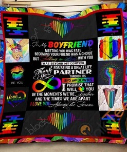 To My Boyfriend, Lgbt Quilt Blanket Bedding Set