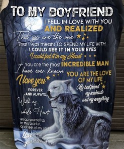To My Boyfriend You Are The Love Of My Life Fleece Blanket Quilt Blanket Christmas Birthday New Year Anniversary Valentine