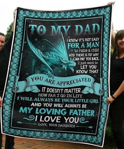 To My Dad You Will Always Be My Loving Father Dragon Apareciated From Daughter Fleece Blanket For Daddy