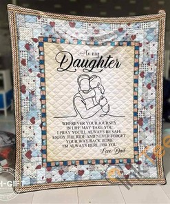 To My Daughter 02 3D Quilt Blanket Bedding Set