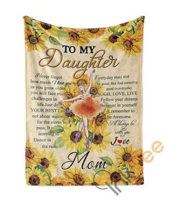 To My Daughter Ballet Sherpa Fleece Blanket Gifts for Family, for Couple