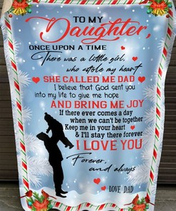 To My Daughter Christmas Fleece Blanket Quilt Blanket Bedding Set Gift For Daughter83