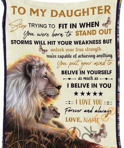 To My Daughter Gift For Birthday Holiday Christmas Valentine's Day Mother's Day Father's Day Sherpa Fleece Blanket