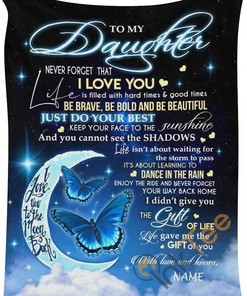 To My Daughter Gift For Birthday Mother's Day Father's Day Sherpa Fleece Blanket