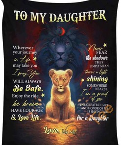 To My Daughter Gift For Birthday Valentine's Day Mother's Day Father's Day Sherpa Fleece Blanket