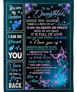 To My Daughter I Love You To The Moom And Back Fleece Blanket Quilt Blanket Bedding Set For Daughter Birthday Family From Mom To Daughter