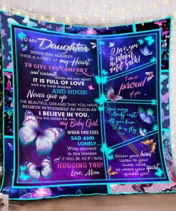 To My Daughter I Love You To The Moon And Back Fleece Blanket For Daughter Birthday From Mom To Daughter