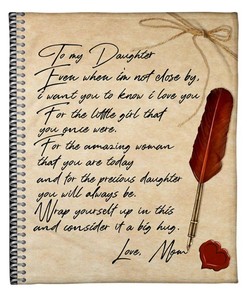 To My Daughter Letter Love Fleece Blanket Family Gift Home Decor