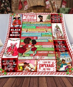 To My Daughter My Black Girl Christmas I Am So Proud Of You Quilt Blanket Bedding Set