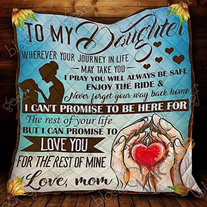 To My Daughter Personalized Quilt Blanket Bedding Set
