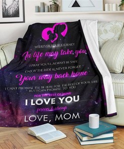 To My Daughter The Rest Of I Love You Mom Sherpa Fleece Blanket Gifts for Family, for Couple