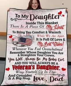 To My Daughter You Will Always Be My Baby Girl Fleece Blanket Quilt Blanket Bedding Set Christmas Birthday New Year Anniversary Love From Dad