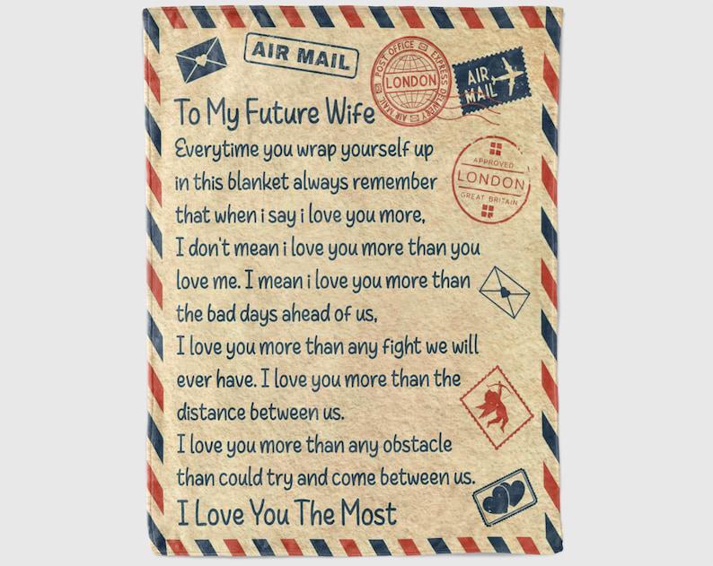To My Future Wife Blanket Letter To Future Wife Birthday For Wife Family72