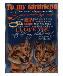 To My Girlfriend Blanket I Love You With All My Whole Heart For Girlfriend From Boyfriend