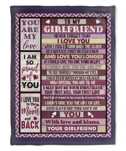 To My Girlfriend Blanket You With Love And Kisses You Girlfriend For Girlfriend From Boyfriend