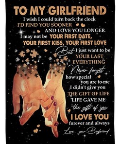 To My Girlfriend The Of Life Hand In Hand Blanket For Girlfriend From Boyfriend Birthday