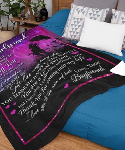 To My Girlfriend You Make Me Happy Every Night Romantic Blanket For Love Birthday