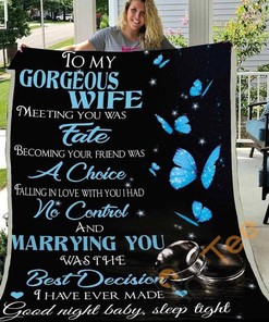 To My Gorgeous Wife Quilt Blanket Bedding Set