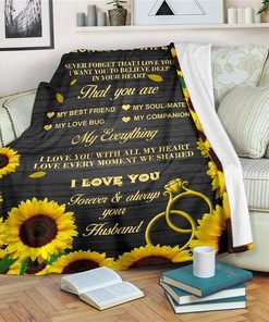 To My Gorgeous Wife You Are My Everything Sunflower Fleece Blanket