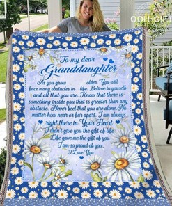 To My Granddaughter Fleece Blanket Quilt Blanket Bedding Set For Granddaughter Family Blanket